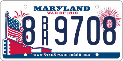 MD license plate 8BH9708