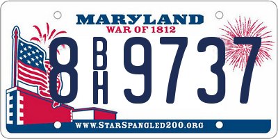 MD license plate 8BH9737