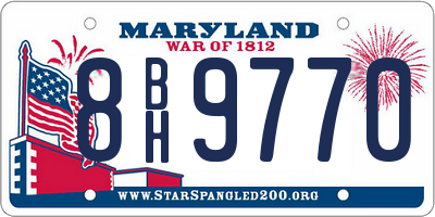 MD license plate 8BH9770