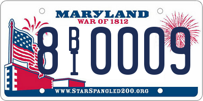 MD license plate 8BI0009