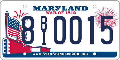 MD license plate 8BI0015