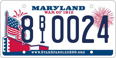 MD license plate 8BI0024