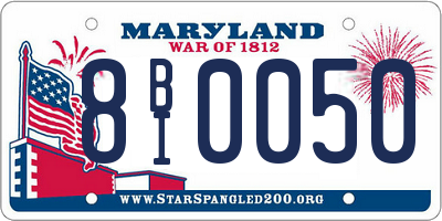 MD license plate 8BI0050