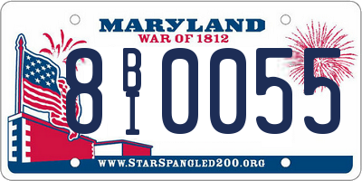 MD license plate 8BI0055