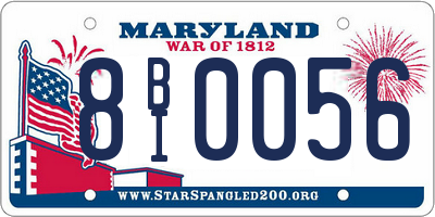 MD license plate 8BI0056
