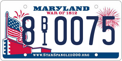 MD license plate 8BI0075