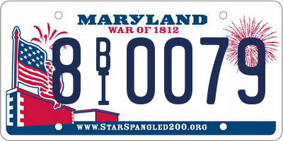 MD license plate 8BI0079