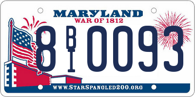 MD license plate 8BI0093