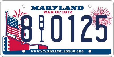 MD license plate 8BI0125