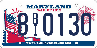 MD license plate 8BI0130