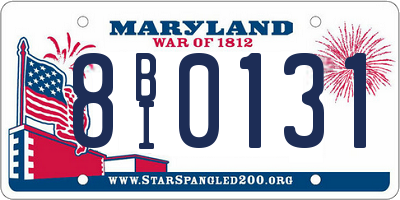 MD license plate 8BI0131