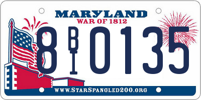 MD license plate 8BI0135