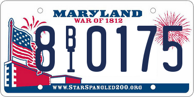 MD license plate 8BI0175
