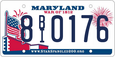 MD license plate 8BI0176