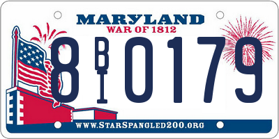 MD license plate 8BI0179