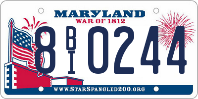 MD license plate 8BI0244