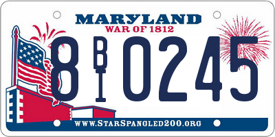 MD license plate 8BI0245