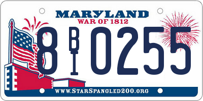 MD license plate 8BI0255