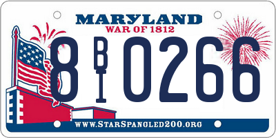 MD license plate 8BI0266