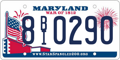 MD license plate 8BI0290