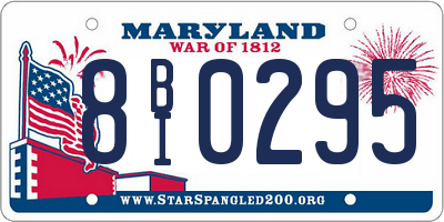 MD license plate 8BI0295