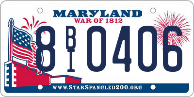 MD license plate 8BI0406