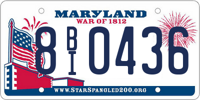 MD license plate 8BI0436