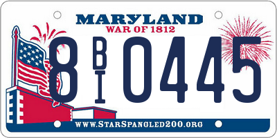 MD license plate 8BI0445