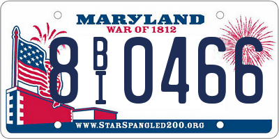 MD license plate 8BI0466