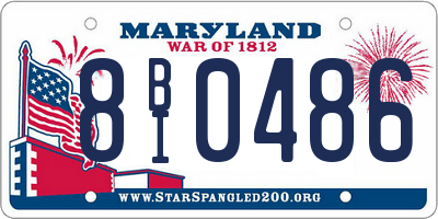 MD license plate 8BI0486