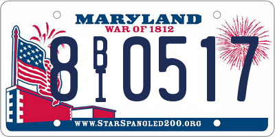 MD license plate 8BI0517