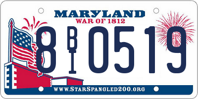 MD license plate 8BI0519