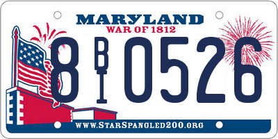 MD license plate 8BI0526