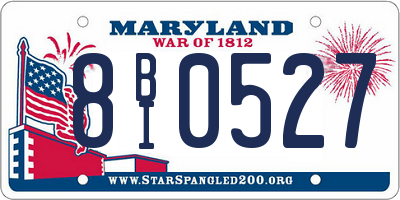 MD license plate 8BI0527
