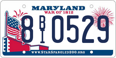 MD license plate 8BI0529