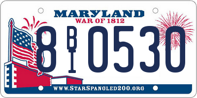 MD license plate 8BI0530
