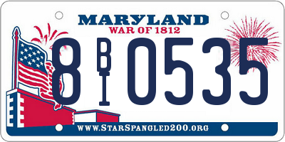 MD license plate 8BI0535