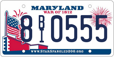 MD license plate 8BI0555