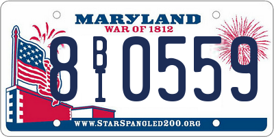 MD license plate 8BI0559