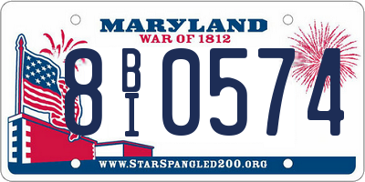 MD license plate 8BI0574