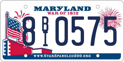 MD license plate 8BI0575