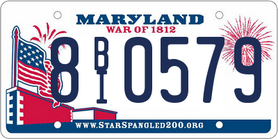 MD license plate 8BI0579