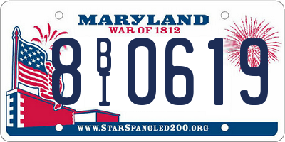 MD license plate 8BI0619