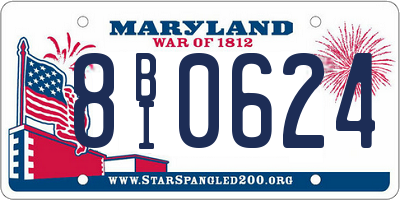 MD license plate 8BI0624