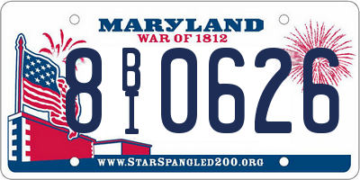 MD license plate 8BI0626
