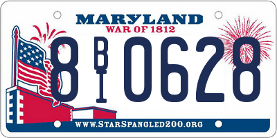 MD license plate 8BI0628