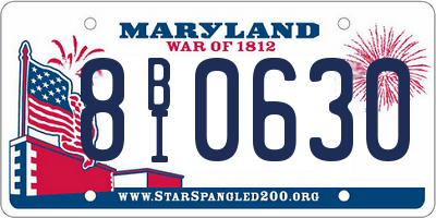 MD license plate 8BI0630