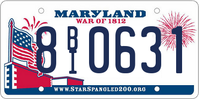 MD license plate 8BI0631