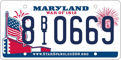 MD license plate 8BI0669