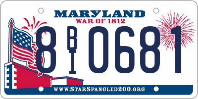 MD license plate 8BI0681